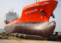1.5 متر × 15 متر من الوسادة الهوائية البحرية البحرية لإطلاق السفن مواد المطاط الطبيعي وحبل الإطارات